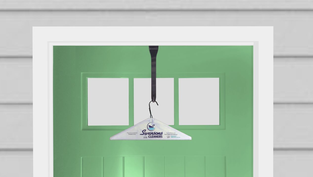Swansons door hook hung from the top of a door.